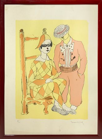 Max  Dissar (Nizza 1908-Juan-les-Pins 1993)  - Arlecchino e personaggio veneziano