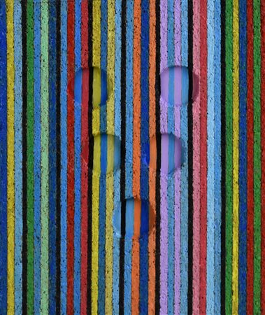 Francesco Fasano PRESENZE acrilico su sughero, cm 30x25 sul retro: firma,...