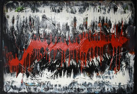 Dalila Crotti EACH VEHICLE acrilico e applicazioni di pelle artificiale su...