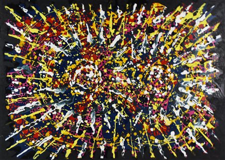 Dalila Crotti THE BOMB acrilico su tavola, cm 72x100 sul retro: firma, titolo...