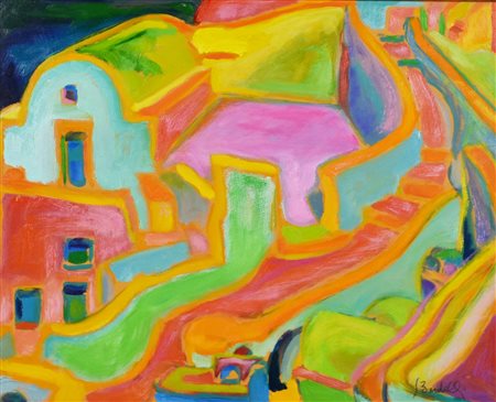 Bardelli OIA: SCORCIO olio su tavola, cm 40x50 firma sul retro: firma e...