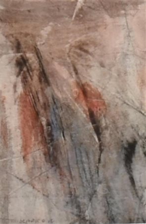 Mariangela De Maria COMPOSIZIONE tecnica mista su carta, cm 15x10 firma e...