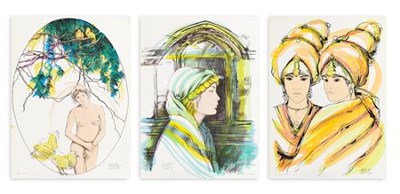 ANDREA QUARTO (1959) - Lotto unico composto da 3 litografie