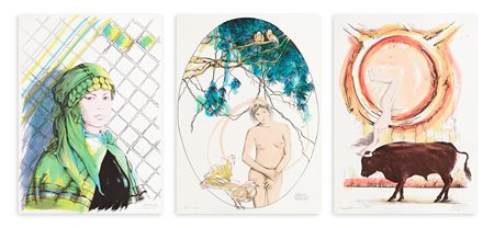 ANDREA QUARTO (1959) - Lotto unico composto da 3 litografie