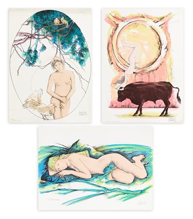 ANDREA QUARTO (1959) - Lotto unico composto da 3 litografie