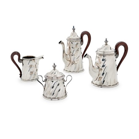 Servizio da tè e caffè in argento 925, XX secolo