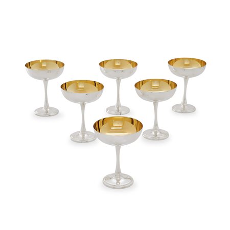 Sei coppe in argento, Italia, XX secolo