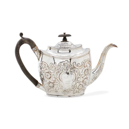 Caffettiera in argento, Inghilterra XIX secolo