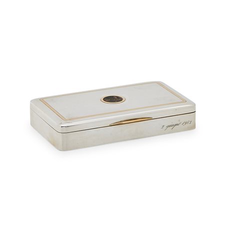 Scatola porta sigari con moneta Romana, Italia XX secolo