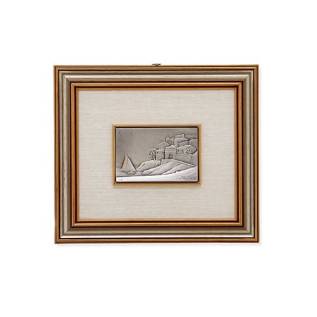 Bassorilievo con paesaggio