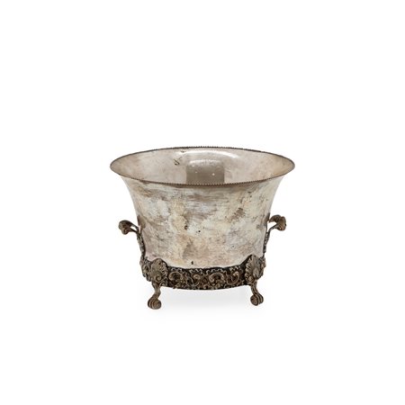 Secchiello porta ghiaccio in argento, Italia, 1960 circa