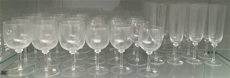 Manifattura di Murano,
parte di servizio di bicchieri in vetro incolore compost