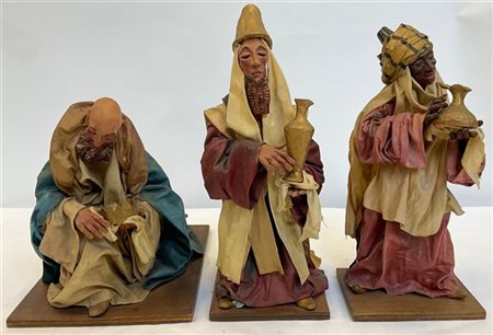 Celestino e Filippina Sangiuliano, Palermo "Re Magi" tre figure da presepe in te