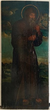 Ignoto "San Francesco da Paola" dipinto ad olio su tavola (cm 194x86,5)

(difet