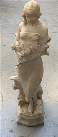 P. Bianchini "Flora" scultura in alabastro (h cm 69) Firmata sul retro (difetti)