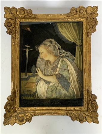Ignoto dell'inizio del secolo XIX "Santa Maria Maddalena" composizione in cera,
