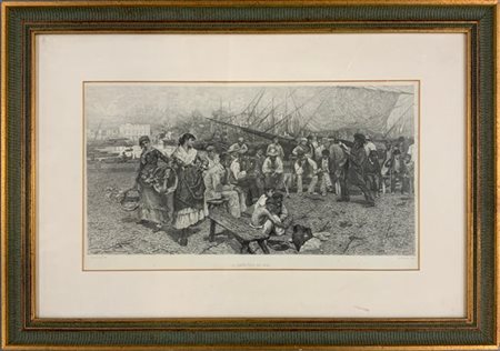 Lotto composto da un'incisione del secolo XVIII raffigurante rovine e due incis