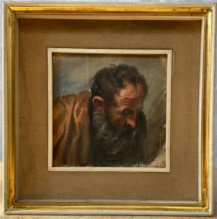 Raffaele Pontremoli "Studio per figura" acquarello su carta (cm 20x20) firmato i