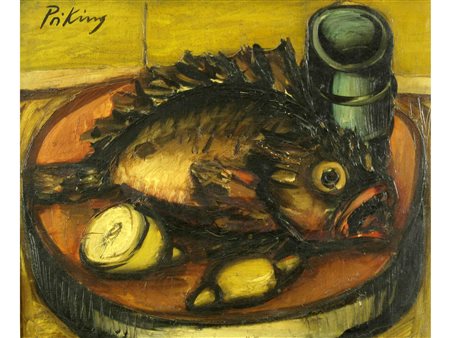 Franz Priking (Germania 1927-1979) Natura morta Olio su tela Firmato Misure...