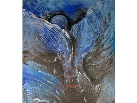 Elena Crisanti (1963) Angelo nero Acrilico e carbone su tela Firmata Anno...