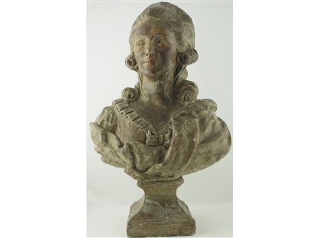 A. Bartes (XIX secolo) Busto di Maria Antonietta Terracotta Firmato Altezza...
