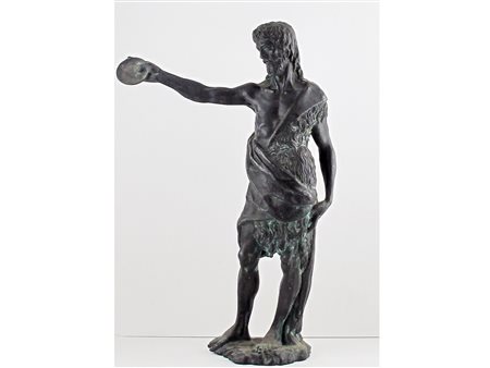 Firma illeggibile (XX secolo) San Giovanni Battista Bronzo Firmato Altezza...