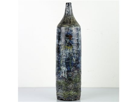 Bottiglia (XX secolo) Ceramica invetriata Altezza 40 cm