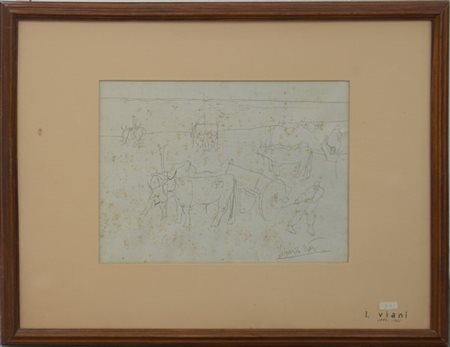Lorenzo Viani "Senza titolo" 
china su carta
cm 21,5x32
firmato in basso a destr