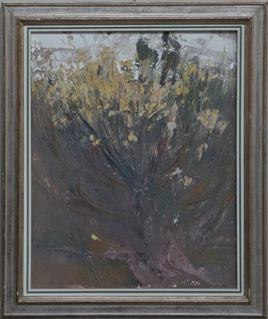 Giancarlo Cazzaniga "Ginestra al Conero" 1974
olio su tela
cm 81x75
firmato in b