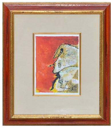 Franco Rognoni "Uomo con la sigaretta" 
olio su carta
cm 25x19
firmato in basso