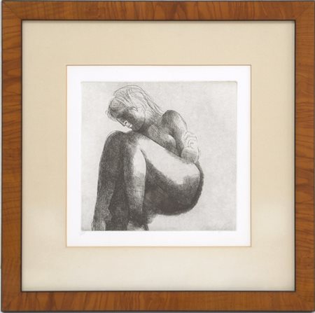 Emilio Greco "Senza titolo" 
acquaforte
(lastra cm 22x22,5)
firmata e numerata 9