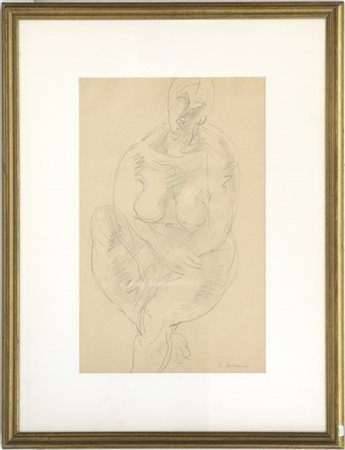 Cristoforo De Amicis "Senza titolo" 
matita su carta
cm 47x30
firmato in basso a