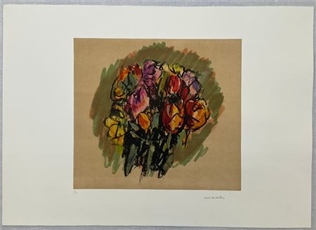 Ennio Morlotti "Senza titolo" 
Lotto composto da dieci litografie a colori di me