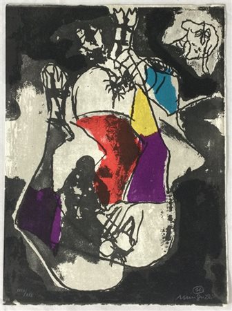 Lotto composto da una litografia di Pietro Cascella (cm 50x70) e una di Luciano