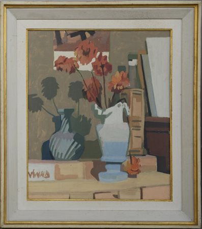 Lucio Venna "Natura morta" 1954
olio su tela
cm 60x50
firmato in basso a sinistr