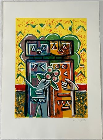 Kodra - Alinari -Giovagnoli lotto composto da tre litografie a colori di soggett