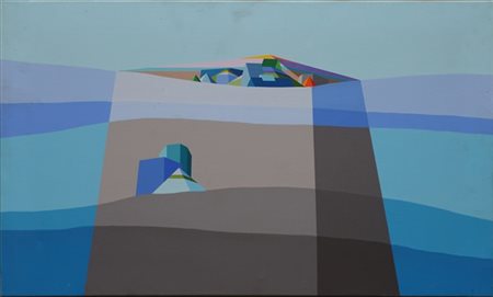 Keizo Morishita (Attr.)  "Senza titolo" acrilico su telacm 45x75 (difetti)