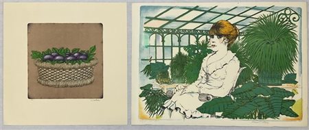 Bruno Caruso Lotto di tre litografie a colori di misure e soggetti diversi

tutt