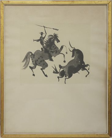 Ignoto "Senza titolo", litografia, cm 55x45, numerata 32/50
In cornice (lievi d