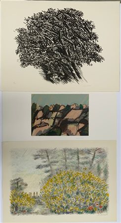 Cascella - Morlotti Lotto composto da tre litografie, due di Morlotti e una di C