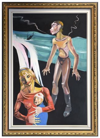 Pino Ponti "Senza titolo" 
olio su tela
cm 120x80
firmato al retro. In cornice (