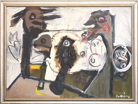 Bernard Damiano "Le tre maschere" 
olio su tela
cm 60x80,5
firmato in basso a de