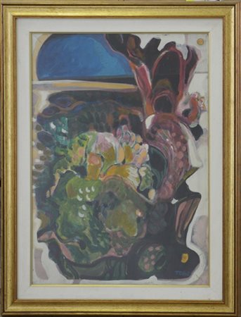 Togo Lotto composto da due tecniche miste su tela degli anni '70, di soggetti e