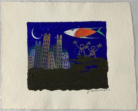 Meloniski da Villacidro "Senza titolo" 1996
tecnica mista materica su carta
cm 4