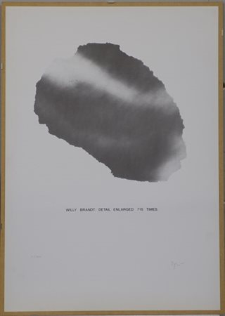 Emilio Isgrò "Willy Brandt: Detail enlarged 715 times" 
litografia
cm 68x48
nume