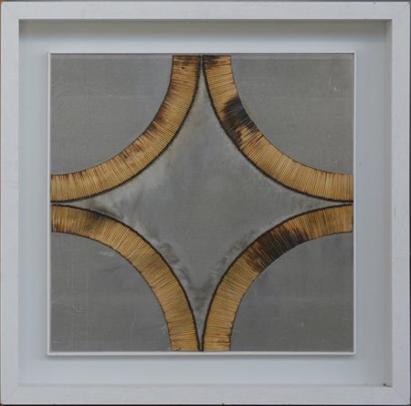 Bernard Aubertin "Dessin de Feu" 2010
fiammiferi bruciati su alluminio
cm 50x50