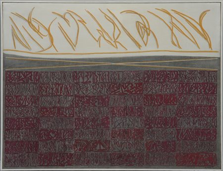 Riccardo Licata "Senza titolo" 1981
tecnica mista e olio su tela
cm 90x116
firma