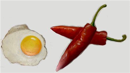 Gabriele Golinelli Lotto composto da quattro pannelli in legno dipinto raffigura