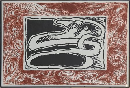 Pierre Alechinsky "Chemin de Monde" 1977
litografia a colori
cm 62,5x91
Firmata