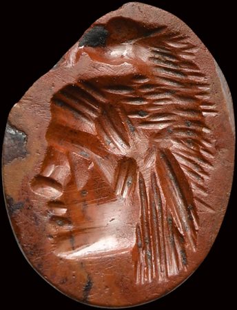 A roman red jasper intaglio. Gryllos. 